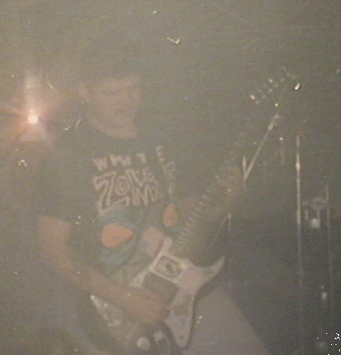 Struggler guitarist Gary Wright II plays his 1986 black Fender Stratocaster American Standard guitar